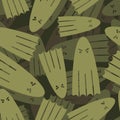 Ghost military Pattern seamless. spook army Background. Protective texture for soldiers and hunters in the style of halloween Royalty Free Stock Photo