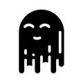 Ghost mystery glyph icon vector black illustration