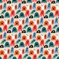 Ghost phantom bogey seamless pattern for halloween textile vector illustration