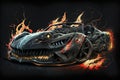 Ghost Rider Ferrari SF90 Spider created by Generative AI