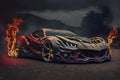 Ghost Rider Ferrari SF90 Stradale created by Generative AI