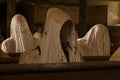 Ghost sculptures in LUKOVA church during open exhibition