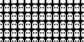 Ghost seamless pattern Halloween skull vector spooky devil evil cartoon illustration gift wrap doodle design