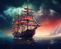 The ghost ship pirate is generative of the frytale pirate ghost ship.
