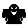Ghost solid icon. Halloween ghost vector illustration isolated on white. Phantom glyph style design, designed for web