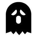Ghost solid icon. Phantom vector illustration isolated on white. Wraith glyph style design, designed for web and app