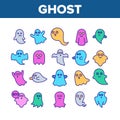 Ghost Spectre Funny Collection Icons Set Vector