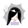 Ghost speechless. Vector illustration decorative background design