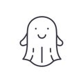 Ghost stories black icon concept. Ghost stories flat vector symbol, sign, illustration.