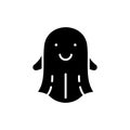 Ghost stories black icon concept. Ghost stories flat vector symbol, sign, illustration.