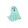 Ghost symbol of Halloween. Spook character of horror. Mystical Nightmare Royalty Free Stock Photo