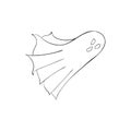 Ghost symbol of Halloween. Spook character of horror. Mystical Nightmare Royalty Free Stock Photo