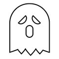 Ghost thin line icon. Phantom vector illustration isolated on white. Wraith outline style design, designed for web and