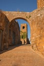 Ghost town of Celleno at sunset in Lazio in Italy Royalty Free Stock Photo