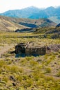 Ghost Town in Death Valley Nation Park- Rhyolite Ruins Royalty Free Stock Photo