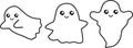 Ghost Trio Halloween Cute Kawaii Monster Costume