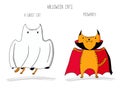 Ghost and vampire cats Royalty Free Stock Photo