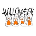 Ghost vector halloween spooky illustration cartoon fear