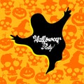 Ghost vector halloween spooky illustration cartoon fear design scary white holiday