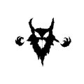 Ghost. Vector illustration. Isolated. Demon on white. Shadow