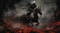 The Ghost Of War: Red Rider Wallpaper - Dark And Mysterious Art