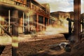 Ghost western town Royalty Free Stock Photo