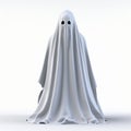 Absurdist Installation: White Ghost On White Background Royalty Free Stock Photo