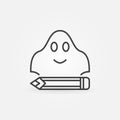 Ghost writing concept simple icon