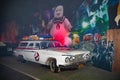 Ghostbusters car ECTO 1 at Route 66 Museum - St. Petersburg, Russia, October 2021