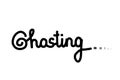 Ghosting hand drawn vector illustration lettering contrast black white grey lettering