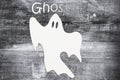 Ghosting someone message with a white ghost Royalty Free Stock Photo