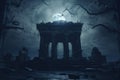 Ghostly Cemetery Mausoleum Mausoleum in a