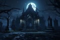 Ghostly Cemetery Mausoleum Mausoleum in a