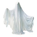 A White Ghostly Figure in a Draped Sheet Royalty Free Stock Photo