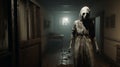 Creepy Female Figure In Unreal Engine 5 Horror Game With Detailed Facial Features