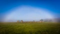 Ghostly fogbow above Castlerigg Stone Circle Royalty Free Stock Photo