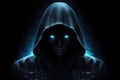 Ghostly Hacker In Hood Cyber Horror Symbol