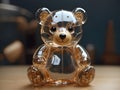 Ghostly Hug: Transparent Teddy Bear Magic