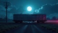 Ghostly Train at a Crossroads A wispy, translucent train car, glowing softly, materializing at a desolate Royalty Free Stock Photo