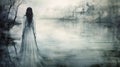 Ghostly Woman: A Hauntingly Beautiful Night On The Lake