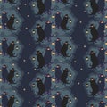 Ghosts party seamless pattern 1
