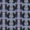 Ghosts party seamless pattern 4