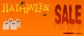 A bright banner for Halloween sales