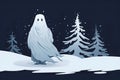 ghosts in a winter landscape, a gloomy picture, a scary story