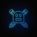 Ghostwriter blue concept icon Royalty Free Stock Photo