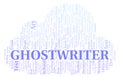 Ghostwriter typography word cloud create with the text only Royalty Free Stock Photo