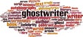Ghostwriter word cloud Royalty Free Stock Photo