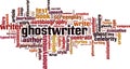 Ghostwriter word cloud Royalty Free Stock Photo