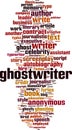 Ghostwriter word cloud Royalty Free Stock Photo