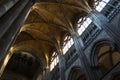 Rouen Saint Cathedrale interior view with sunlights